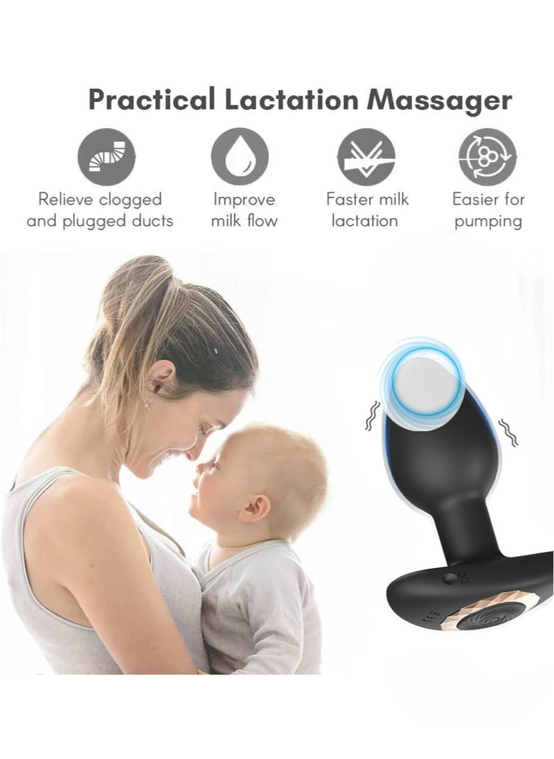 Soft Breast Massager for Breastfeeding Heat and ibration Adjustable for Clogged Ducts, Improve Milk Flow Engorgement