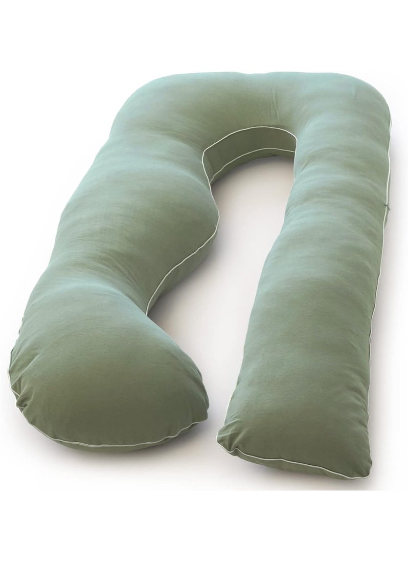 Pharmedoc U Shape Full Body Pillow - Jersey Cotton (Sage Cover)