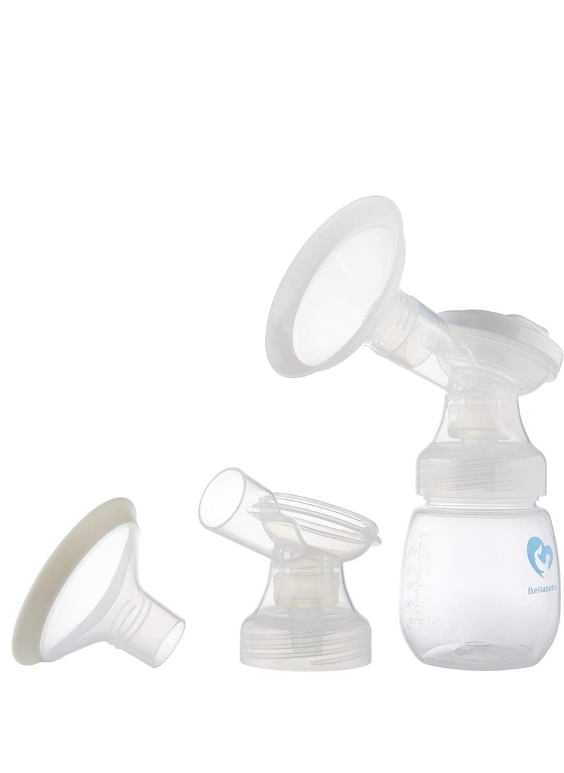 Bellababy Wearable Breast Pump Hands Free Low Noise, Breastfeeding Electric Breast Pump Comes with 24 mm Flange, 4 Modes & 6 Levels Suction, 1 Pack