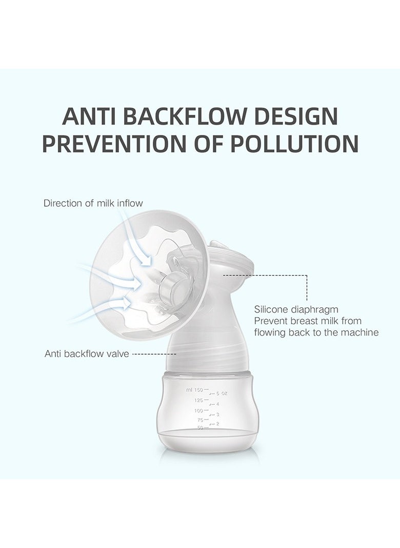 Electric Breast Pump with Bottle, Rechargeable Breast Pump 3 Modes and 27 Suction Levels, Quiet Breast Pump Portable with LED Touch Screen