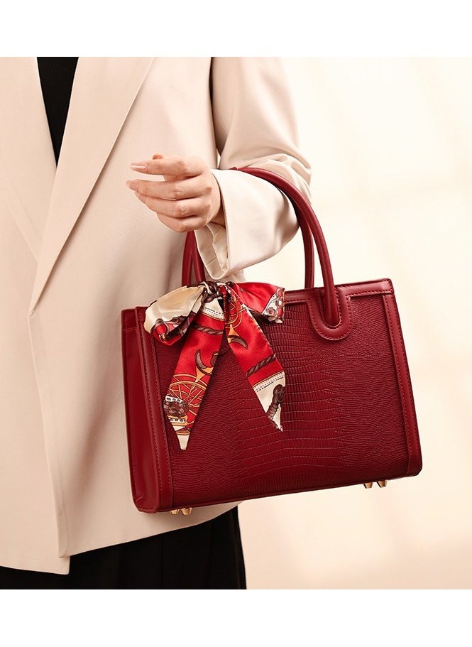 Mother's Day Gift Bag For Middle-Aged Women New Light Luxury Red Wedding Bag High-End And Happy Mother-In-Law Wedding