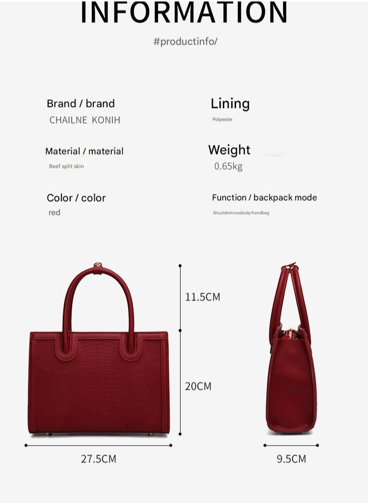 Mother's Day Gift Bag For Middle-Aged Women New Light Luxury Red Wedding Bag High-End And Happy Mother-In-Law Wedding