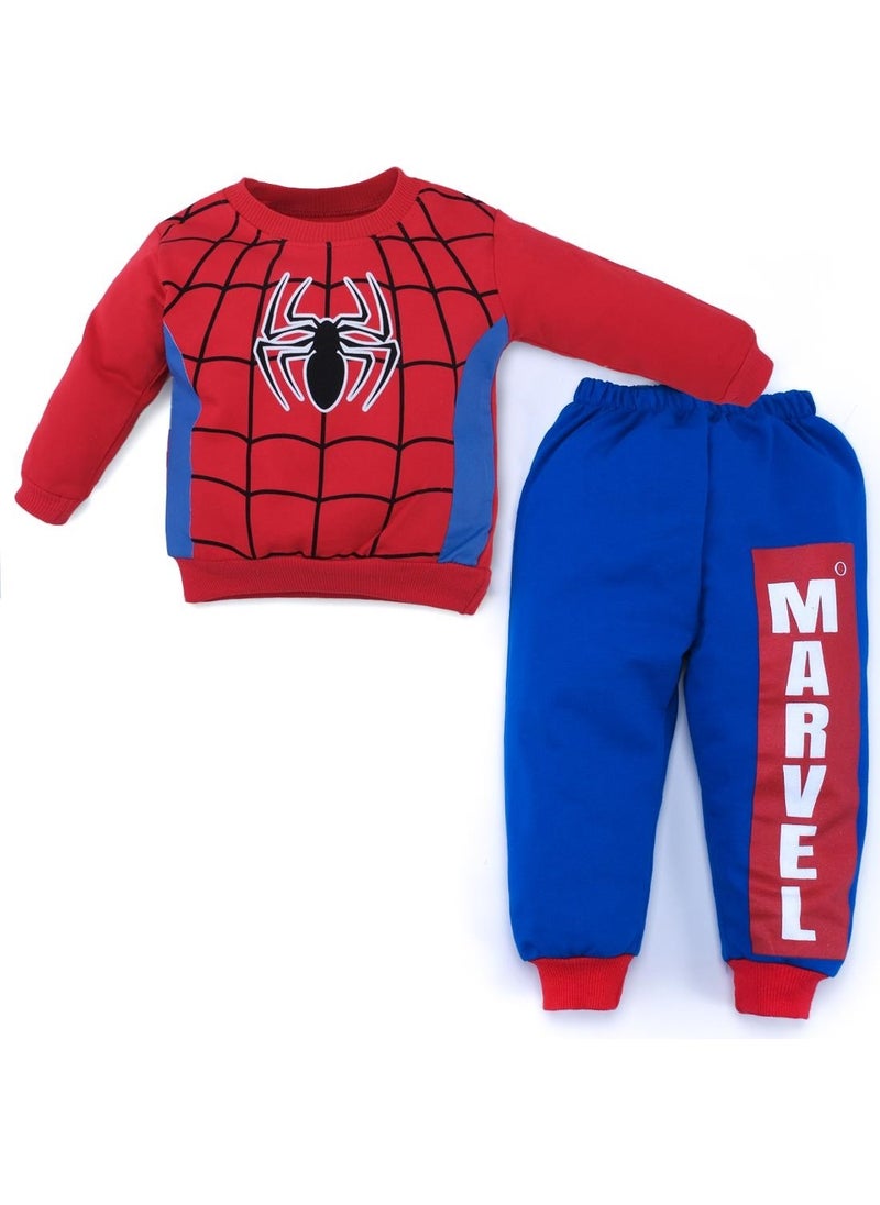 Boy Child Spiderman Spiderman 3ip 2-piece Bottom Top Tracksuit Set