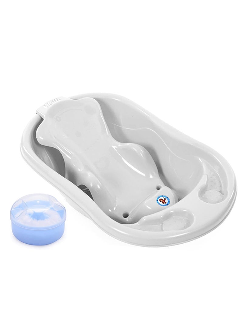 Sun baby Buy 2 Get 1 (Sun baby Splash Bathtub, Baby Sling with Powder Puff Free) - White/Blue