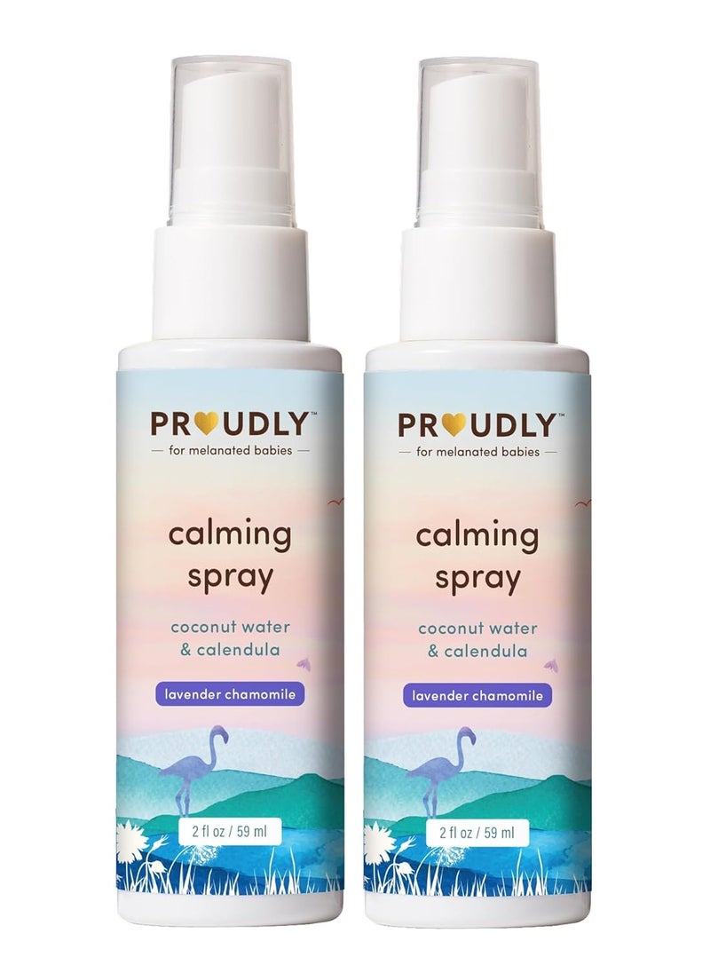 PROUDLY Calming Spray by Gabrielle Union & Dwyane Wade, Gentle Room, Linen & Skin Mist, Sleep Mist with Natural Fragrance, Lavender & Chamomile, 2-Pack (2 oz each)