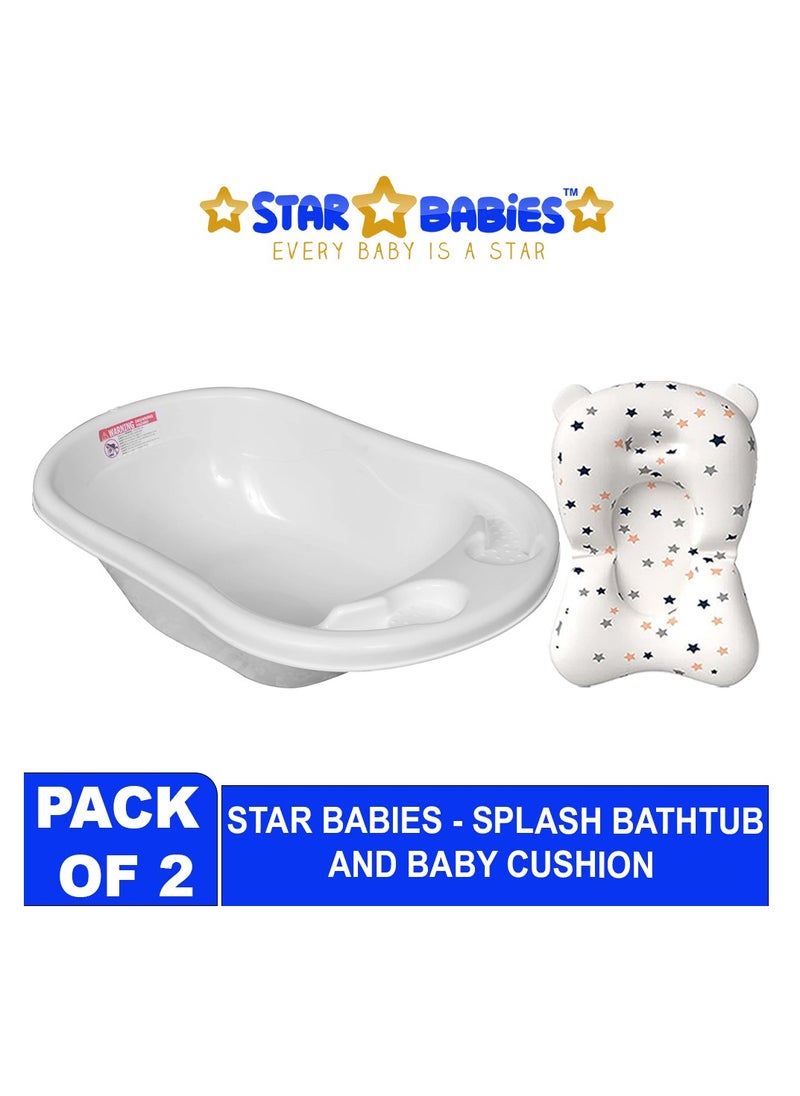 Sun baby Buy 1 Get 1 (Sun baby Splash Bathtub with Baby Cushion) - White