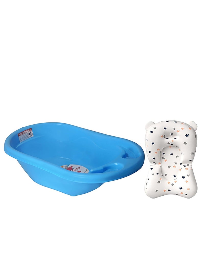 Sunbaby Buy 1 Get 1 (Sunbaby Splash Bathtub with Baby Cushion) - Blue