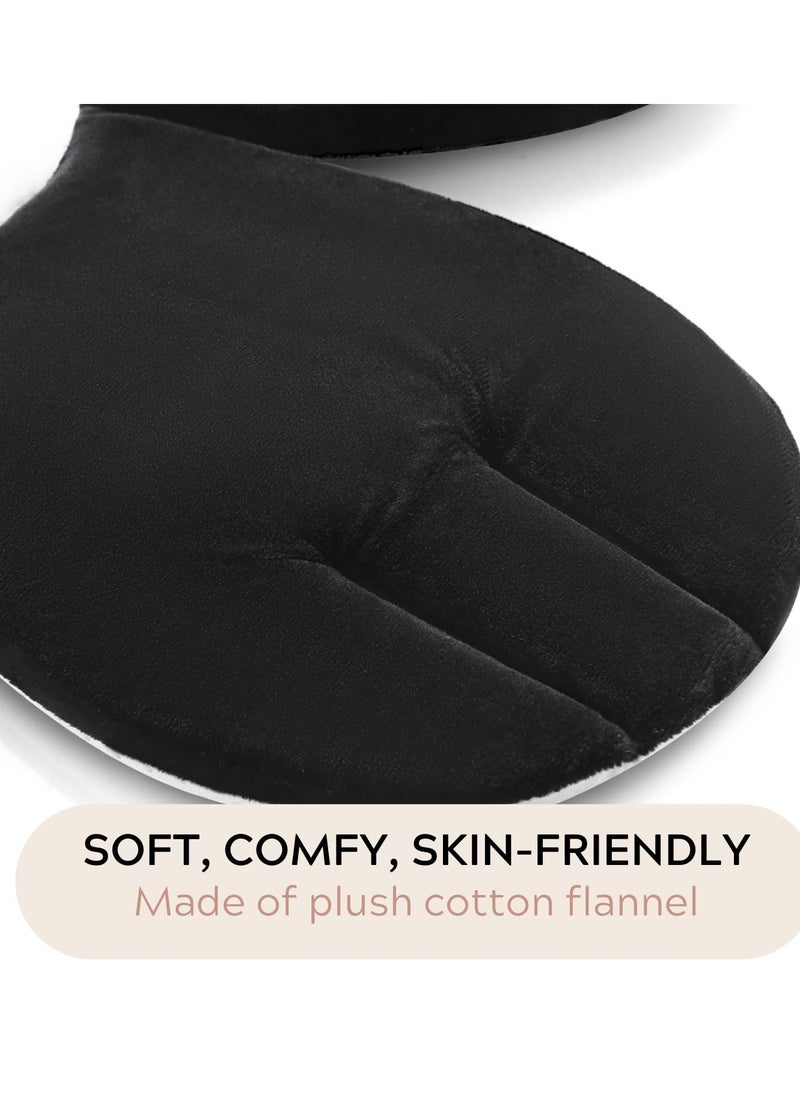 PandaEar Baby Bath Pad for Infant Newborn | Bath Seat Soft Panda Cushion Mat for Sink Bathtub Essentials Shower Gift (Black)