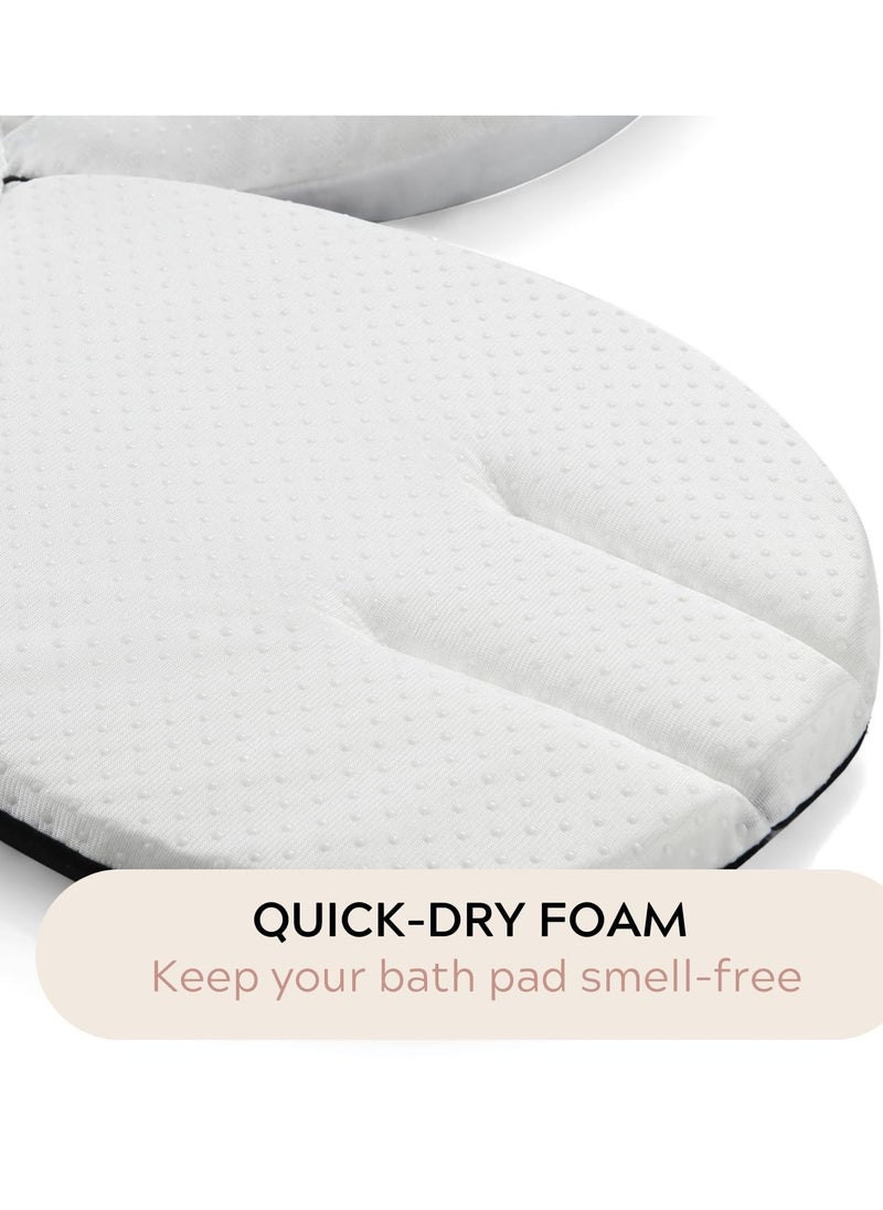 PandaEar Baby Bath Pad for Infant Newborn | Bath Seat Soft Panda Cushion Mat for Sink Bathtub Essentials Shower Gift (Black)