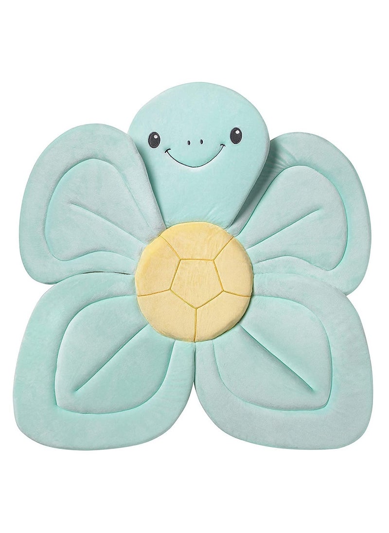 Nuby Turtle Baby Bath Cushion for Bathtub or Sink, Soft and Easy to Dry Fabric, 0-6 Months, Turquoise