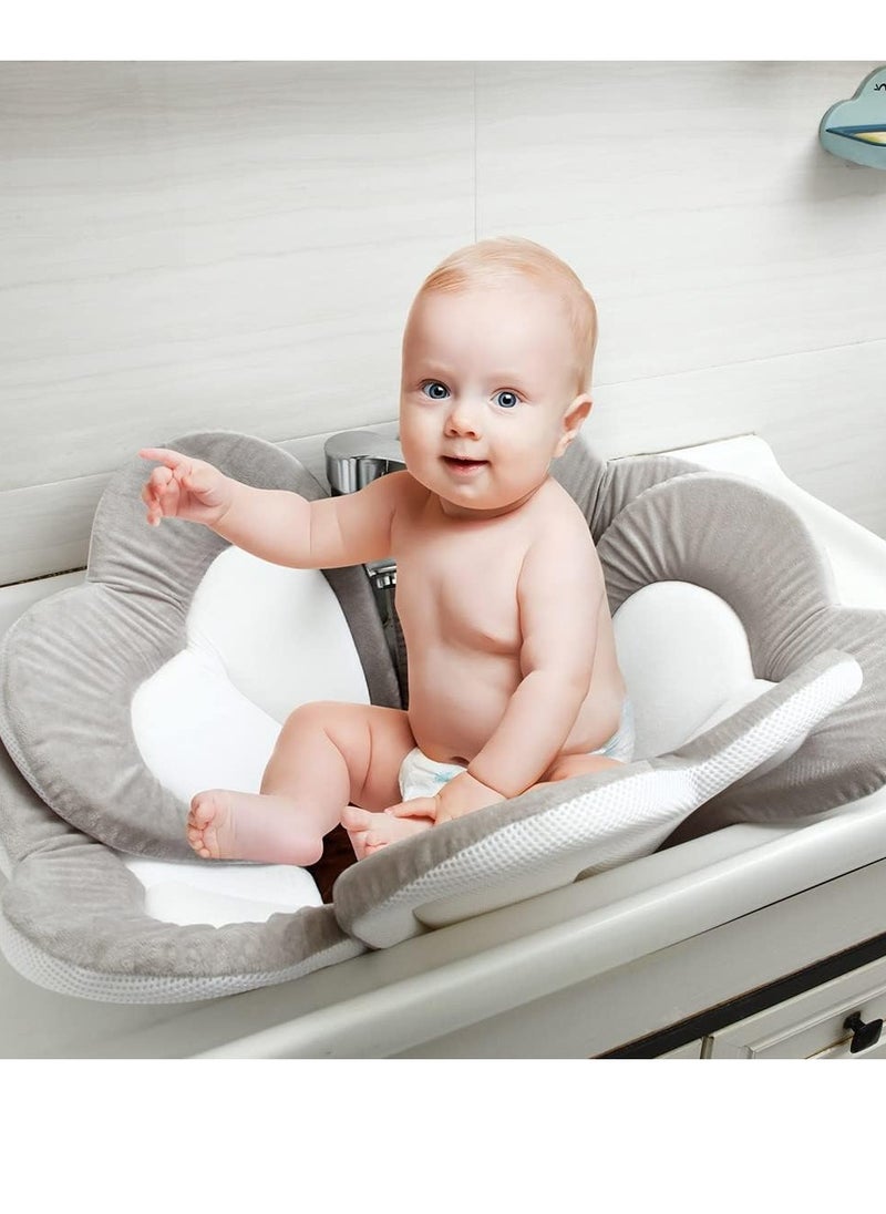 PandaEar Soft Baby Bath Flower for Sink Newborn, Portable Baby Bath Pad Bathtub Cushion, Safe Flower Tub Sink Bath Mat for Baby Infant