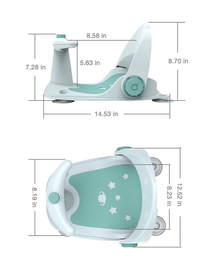 PandaEar Baby Bath Seat, Infant Bathtub Chair Baby Bath Tubs Shower Seat with Non-Slip Suction Cups & Adjustable Backrest Support for Babies 6+ Months