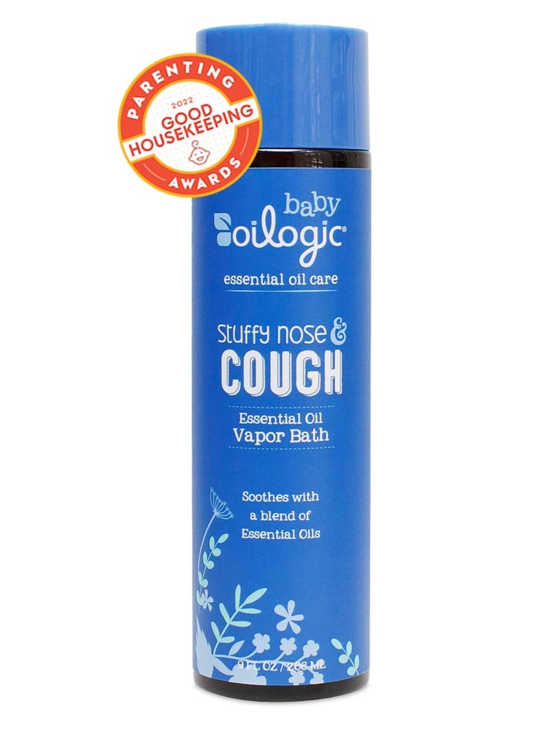 Oilogic Stuffy Nose and Cough Vapor Bath Relief for Babies & Toddlers, Essential Oil Breathe Blend - Naturally Soothes with 100% Pure Lavandin, Orange, Eucalyptus Oil & More - 266ml (9 fl oz)