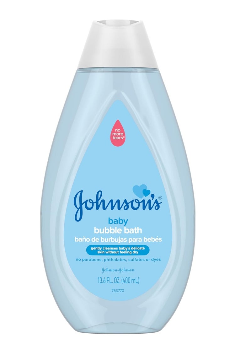 Johnson's Baby Bubble Bath for Gentle Baby Skin Care, Paraben-Free, Pediatrician-Tested, Hypoallergenic, Tear-Free, Dye-Phthalate & Sulfate-Free, 13.6 Fl Oz