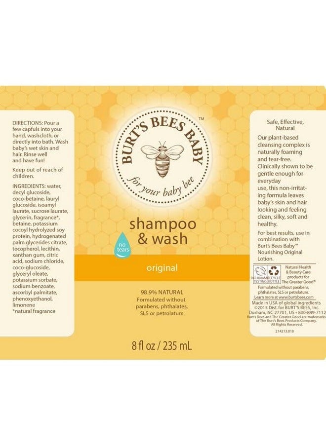 Baby Bee Shampoo & Wash Tear Free 8 Oz.