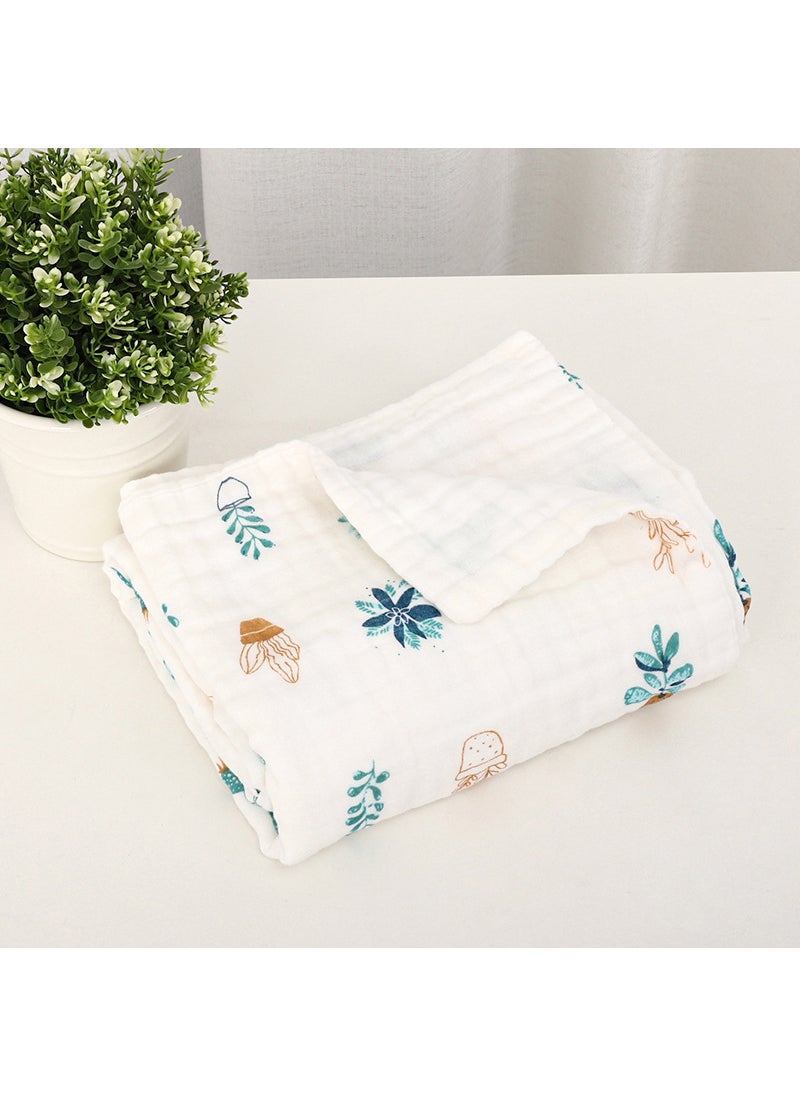 Baby Soft Cotton Gauze Swaddle Towel Cartoon Cactus