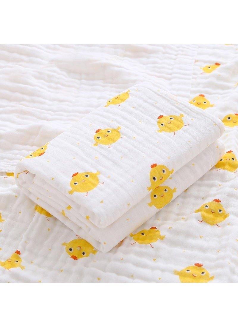 Baby Soft Cotton Gauze Swaddle Towel Small yellow chicken