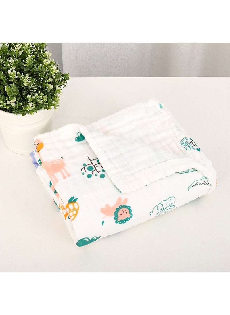 Baby Soft Cotton Gauze Swaddle Towel Jungle Animals