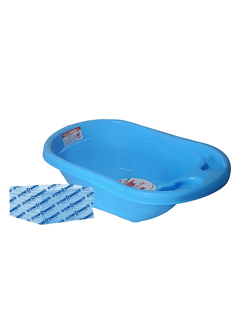 Sun baby - Buy 1 Get 1 (Splash Bathtub with Free 20pcs Disposable Changing mat- Blue