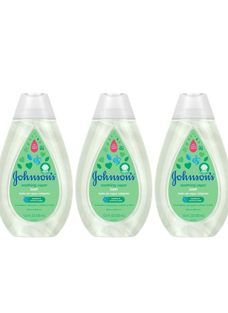 Johnson's Baby Soothing Vapor Bath to Relax Babies, 13.6 Fl Oz, Pack of 3