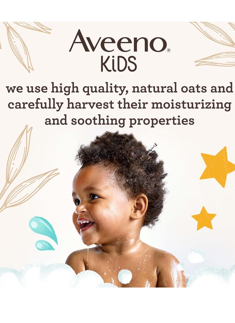 Aveeno Kids Bubble Bath, Children's Bubble Bath for Sensitive Skin with Oat Extract, Kid's Bath Liquid Nourishes Skin & Makes Big, Fluffy Bubbles for Bath Time Fun, Dye-Free, 19.2 fl. Oz