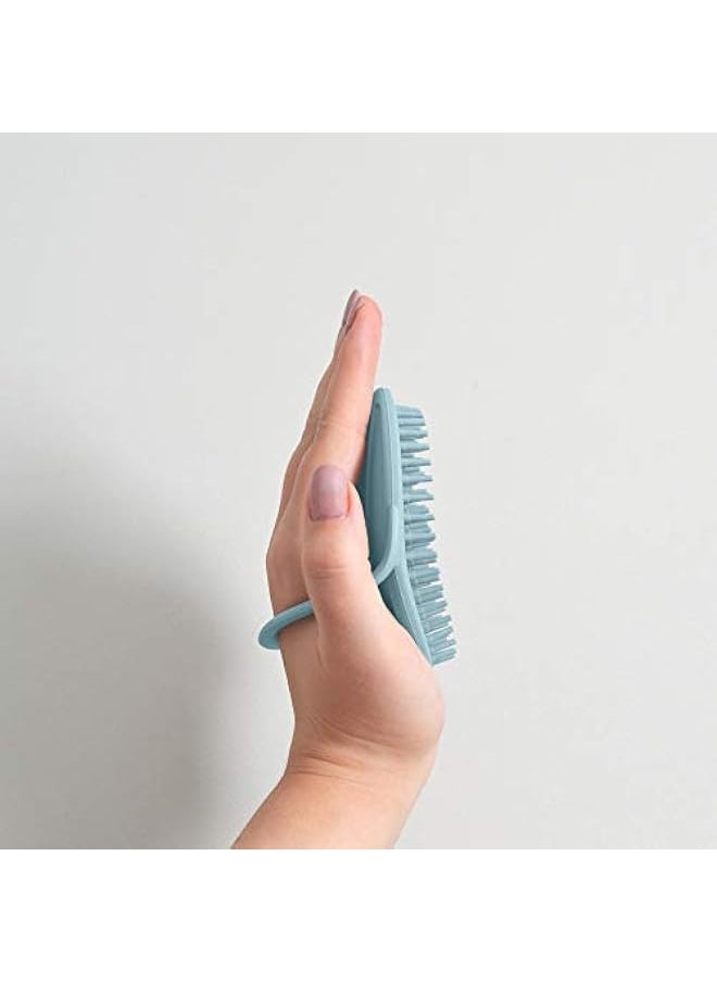 Baby Bath Brush | Soft Brush Helps To Massage Away Cradle Cap - Blue