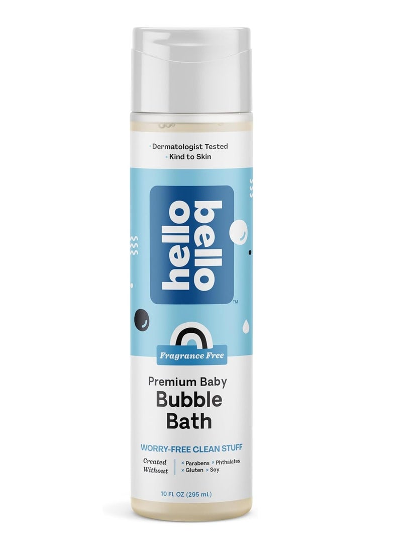 Hello Bello Bubble Bath - Gentle Hypoallergenic Formula for Babies and Kids - Vegan and Cruelty-Free - Fragrance Free - 10 fl oz