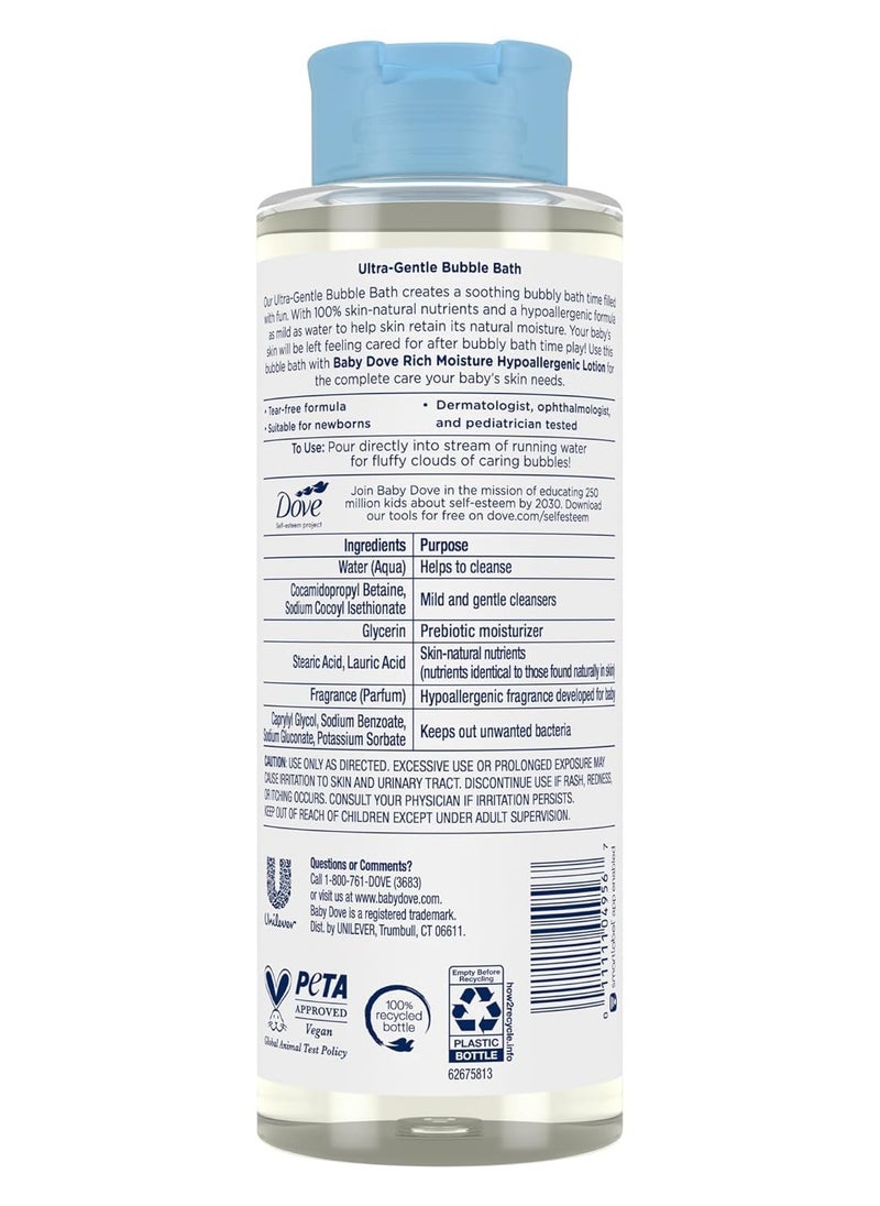 Baby Dove Bubble Bath Rich Moisture for nourished Skin and Bath time Fun Sensitive Skin Care with Skin-Natural nutrients 16 oz