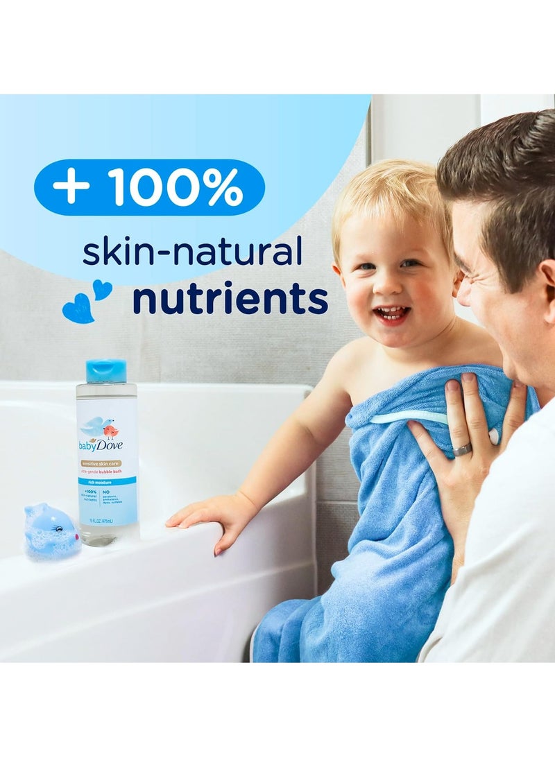Baby Dove Bubble Bath Rich Moisture for nourished Skin and Bath time Fun Sensitive Skin Care with Skin-Natural nutrients 16 oz