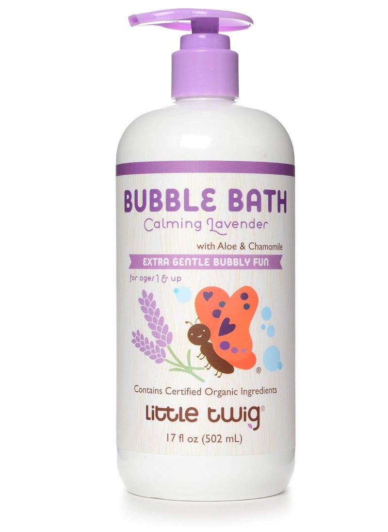 Little Twig Bubble Bath, Baby Bath Essential with Natural Plant Derived Formula, Vegan, Gluten-Free, Paraben-Free, Calming Lavender Scent, 17 fl. Oz