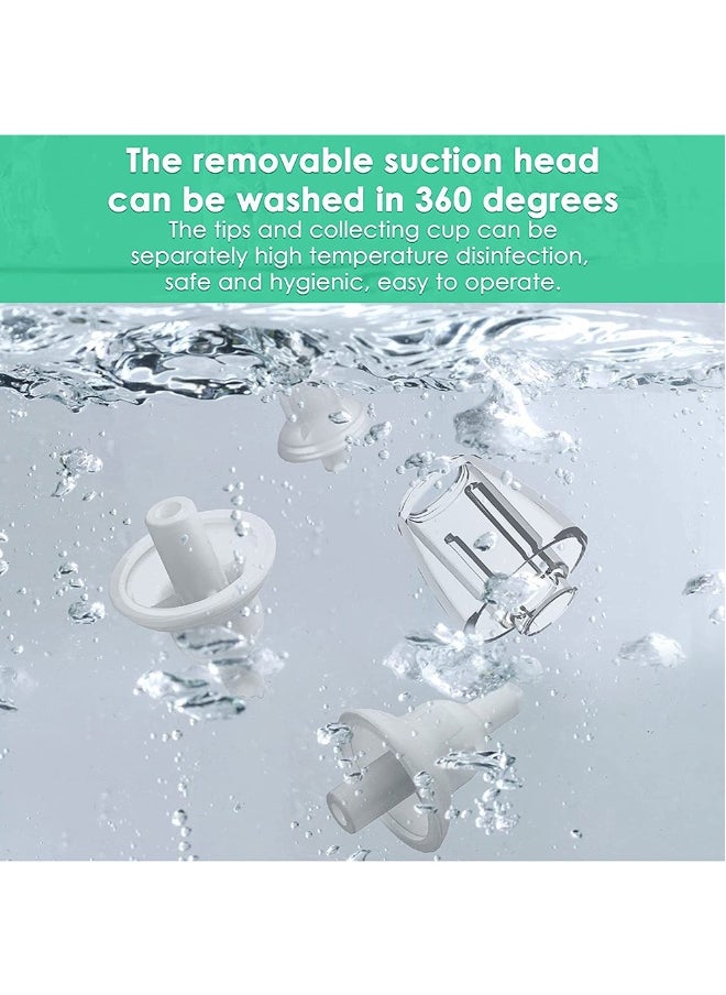 Electric Silent Baby Nasal Aspirator - White/Green