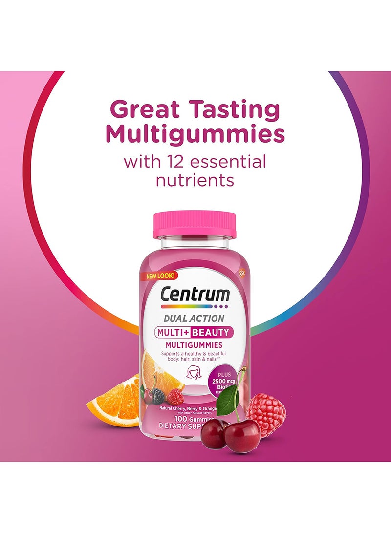 Multi Beauty Multigummies Natural Cherry Berry & Orange100 Gummies