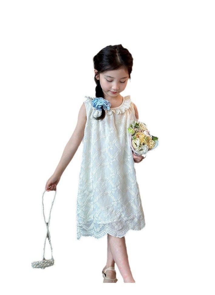 Girls' Western Style Vest Princess Dress