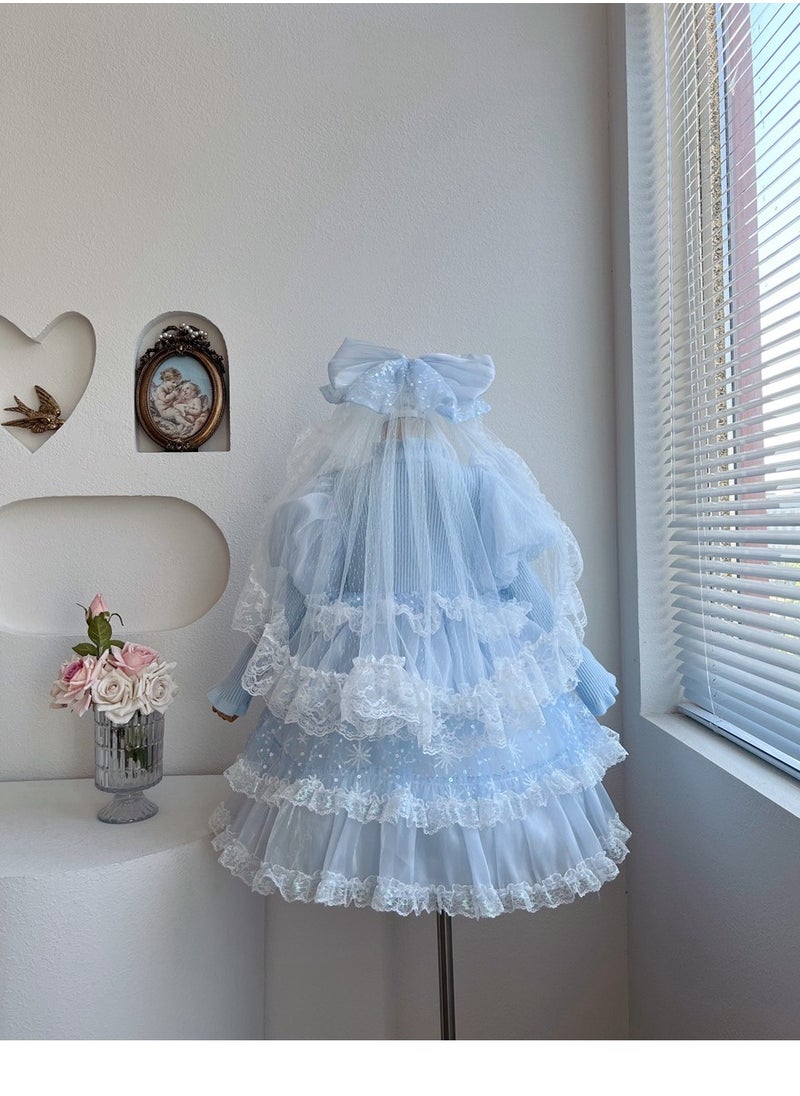 Girl's Western style Cake Skirt Lace Princess Skirt