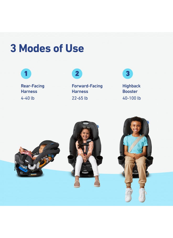 Turn2Me 3-In-1 Car Seat With Rotating Feature, Highback Booster, For Newborn To Toddler Up To 100Lbs, In Manchester