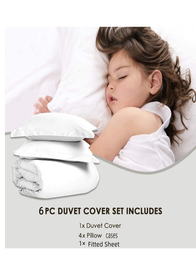 MMM HOME Embroidered 6pcs Super King/King/Single size High Cotton Hotel Master Quality Bedding Set Duvet Cover/Bedsheet/Pillow covers set