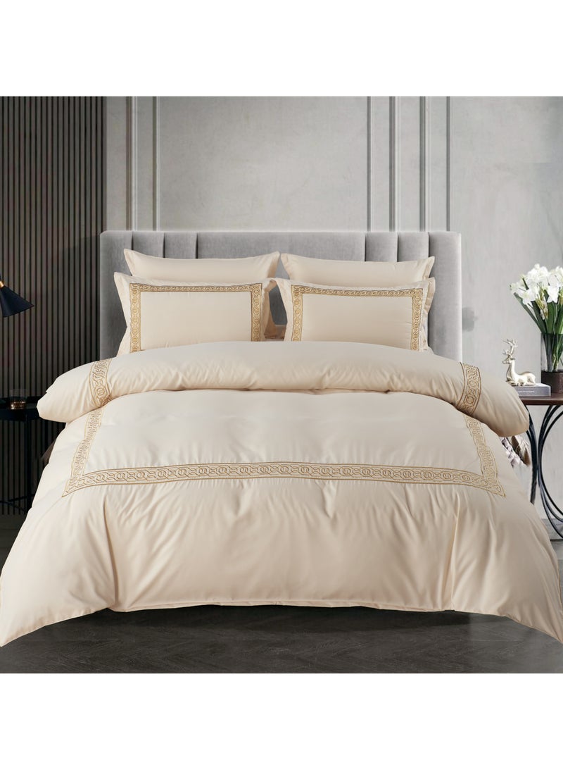 MMM HOME Embroidered 6pcs Super King/King/Single size High Cotton Hotel Master Quality Bedding Set Duvet Cover/Bedsheet/Pillow covers set