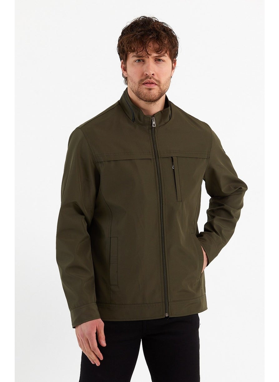 New Season Men's Green Two Inner Pocket Water and Windproof Seasonal & Summer Coat