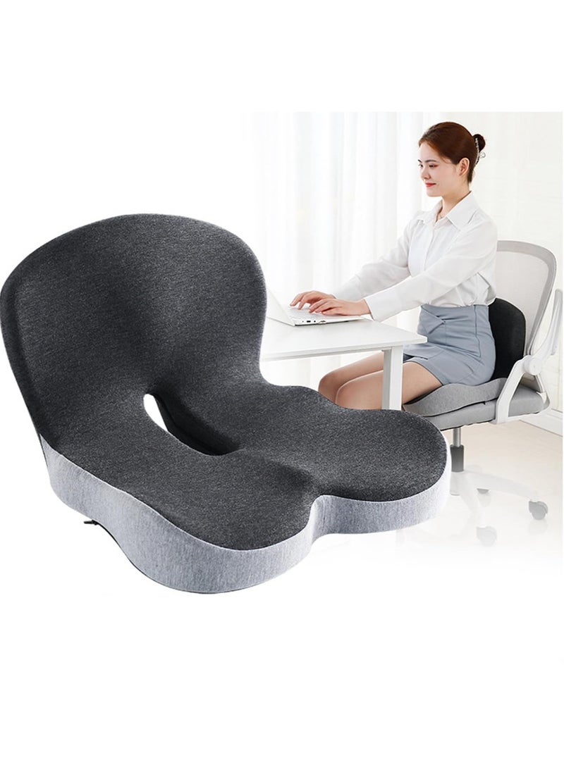 Support Pillow Seat Cushion for Office Chair Pressure Relief Sciatica & Tailbone Pain Relief Memory Foam Firm Coccyx Pad for Long Sitting