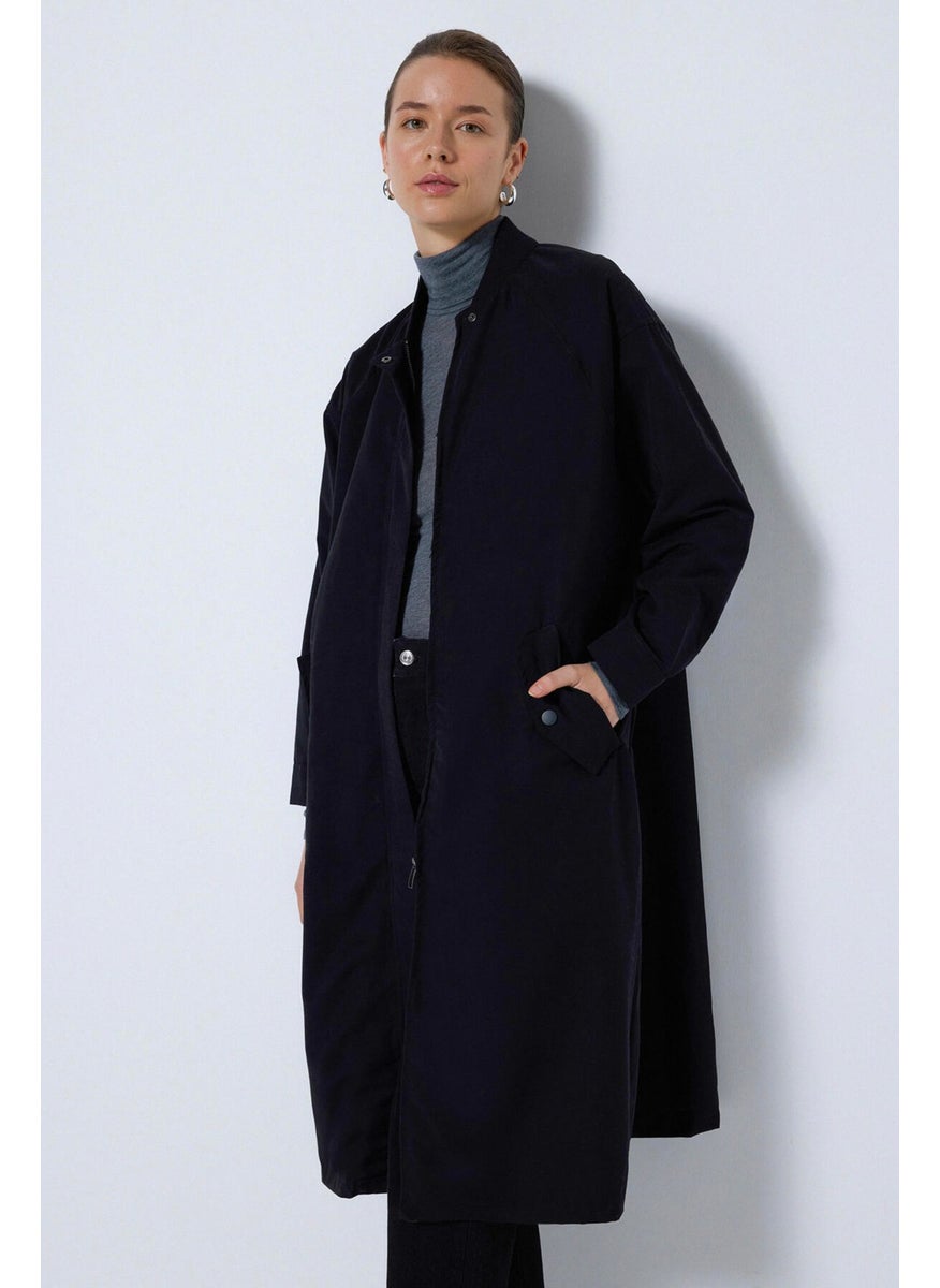 Zippered Trench Coat