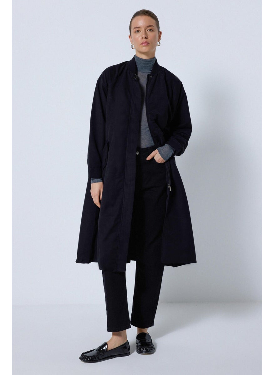 Zippered Trench Coat