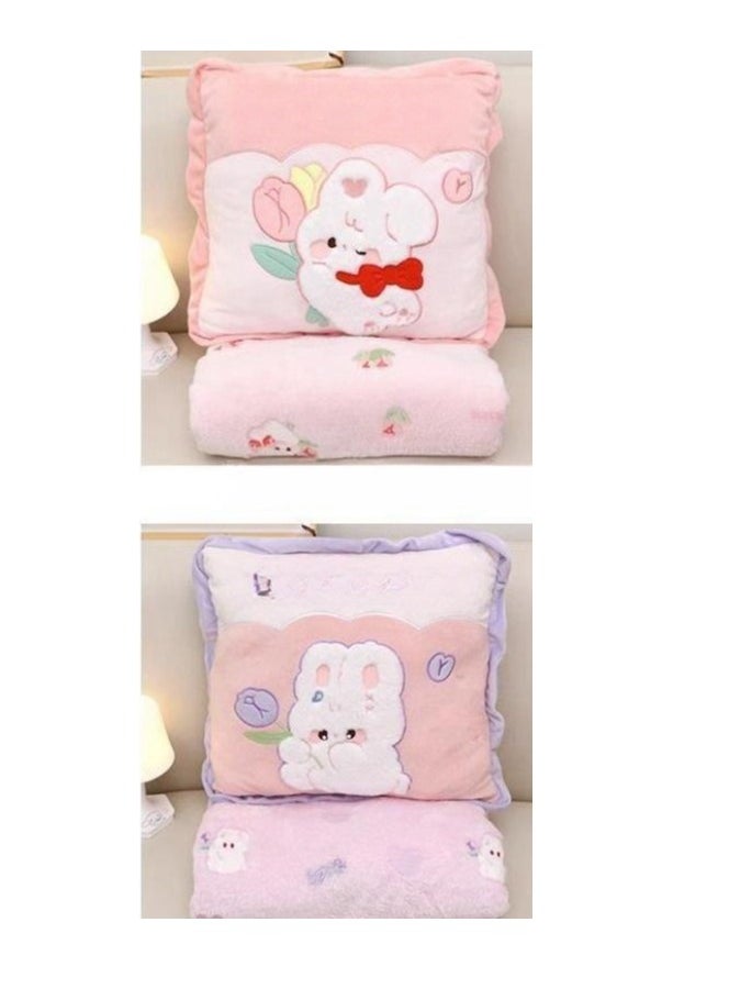 Pillow And Blanket Can Be Used For Both Car And Sofa Cushions, Suitable For Travel, Airplanes, Trains, Beds, Offices, And Rest