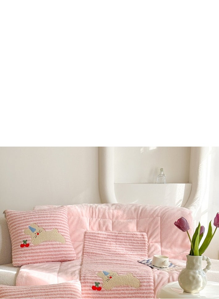 Towel Embroidery Pillow And Blanket Can Be Used For Both Car And Sofa Cushions, Suitable For Travel, Airplanes, Trains, Beds, Offices, And Rest