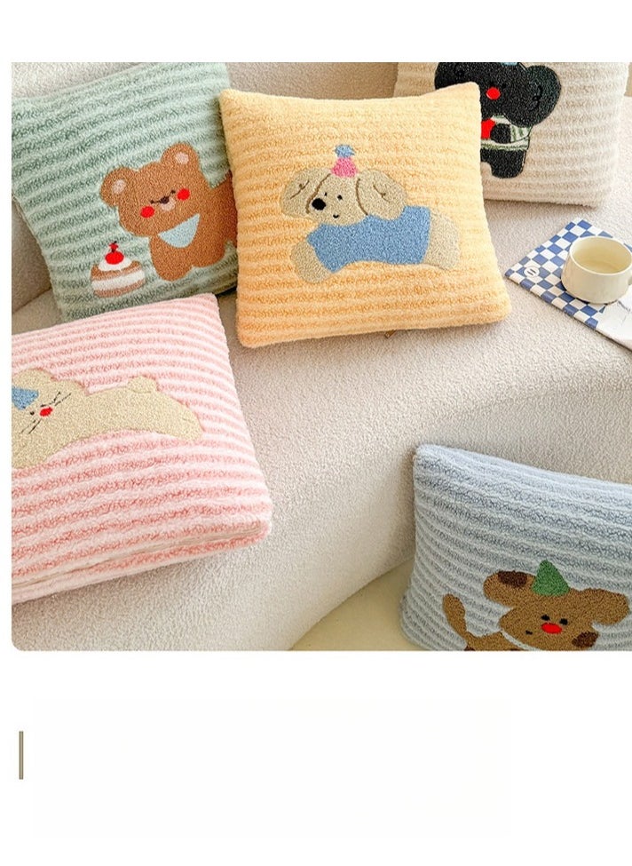 Towel Embroidery Pillow And Blanket Can Be Used For Both Car And Sofa Cushions, Suitable For Travel, Airplanes, Trains, Beds, Offices, And Rest