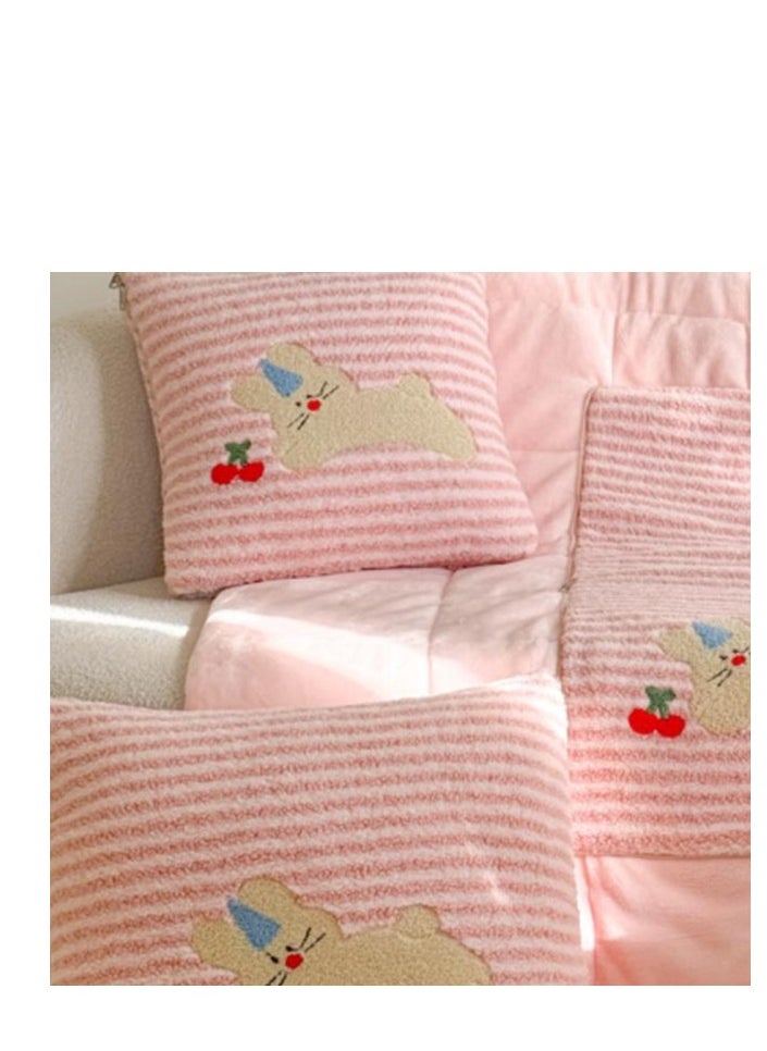 Towel Embroidery Pillow And Blanket Can Be Used For Both Car And Sofa Cushions, Suitable For Travel, Airplanes, Trains, Beds, Offices, And Rest