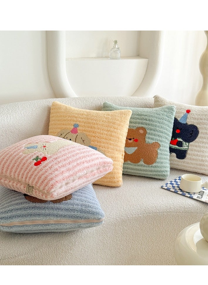 Towel Embroidery Pillow And Blanket Can Be Used For Both Car And Sofa Cushions, Suitable For Travel, Airplanes, Trains, Beds, Offices, And Rest