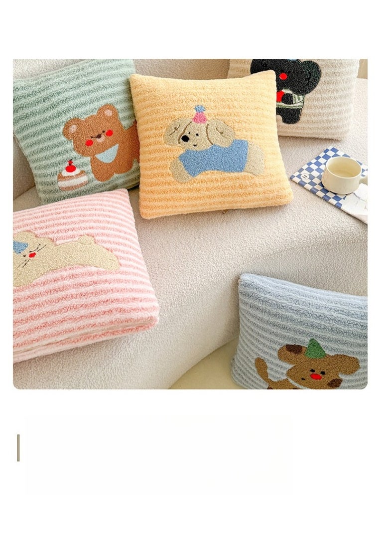 Towel Embroidery Pillow And Blanket Can Be Used For Both Car And Sofa Cushions, Suitable For Travel, Airplanes, Trains, Beds, Offices, And Rest