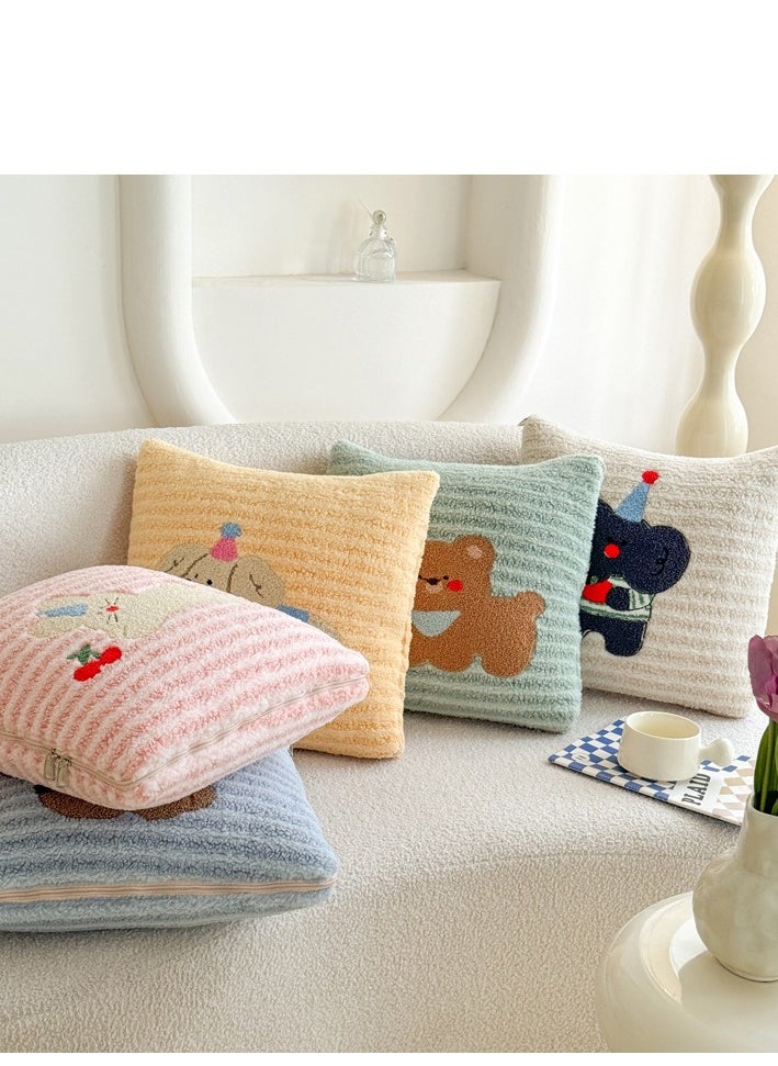 Towel Embroidery Pillow And Blanket Can Be Used For Both Car And Sofa Cushions, Suitable For Travel, Airplanes, Trains, Beds, Offices, And Rest