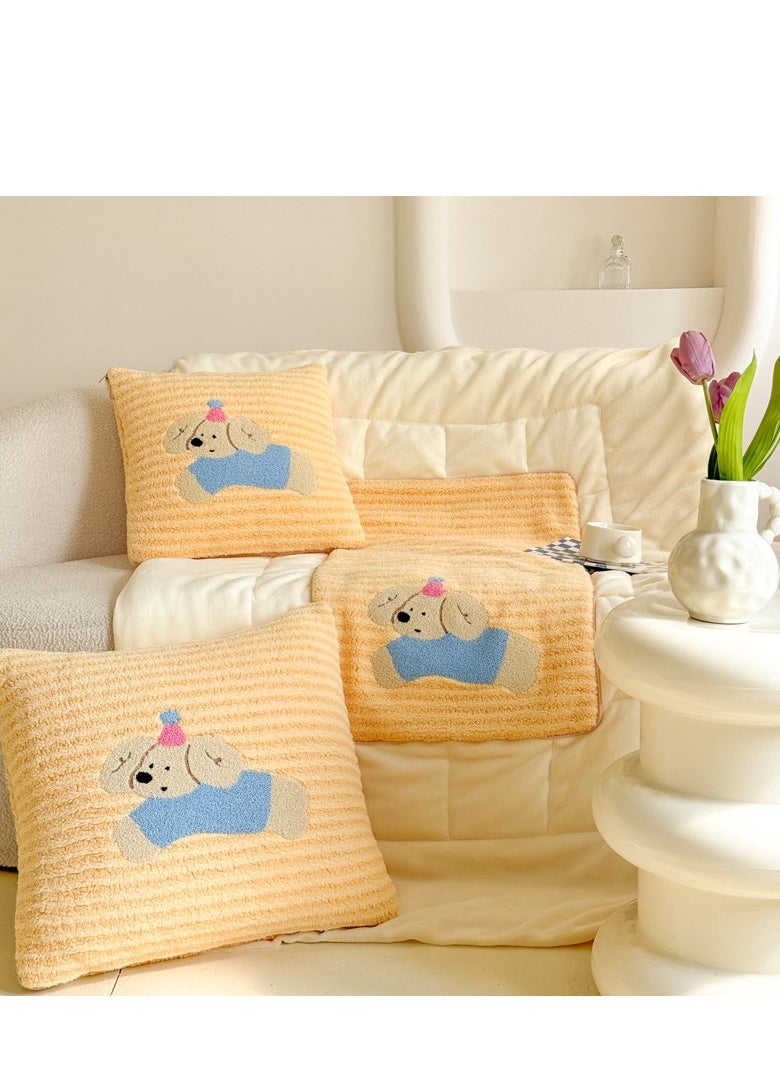 Towel Embroidery Pillow And Blanket Can Be Used For Both Car And Sofa Cushions, Suitable For Travel, Airplanes, Trains, Beds, Offices, And Rest