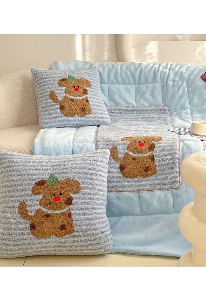 Towel Embroidery Pillow And Blanket Can Be Used For Both Car And Sofa Cushions, Suitable For Travel, Airplanes, Trains, Beds, Offices, And Rest